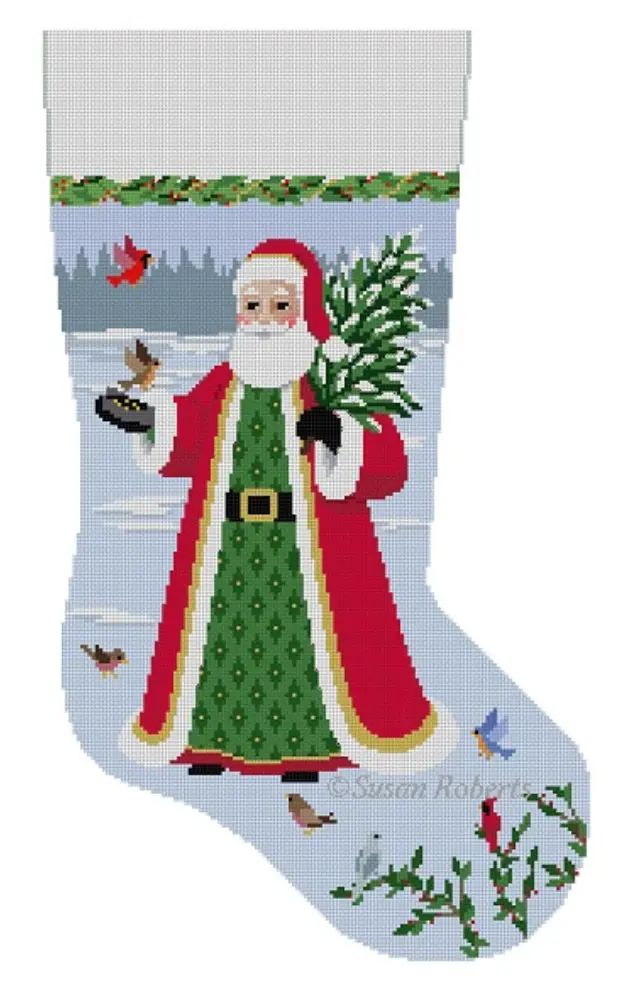 3268 Santa Feeding The Birds Stocking 1