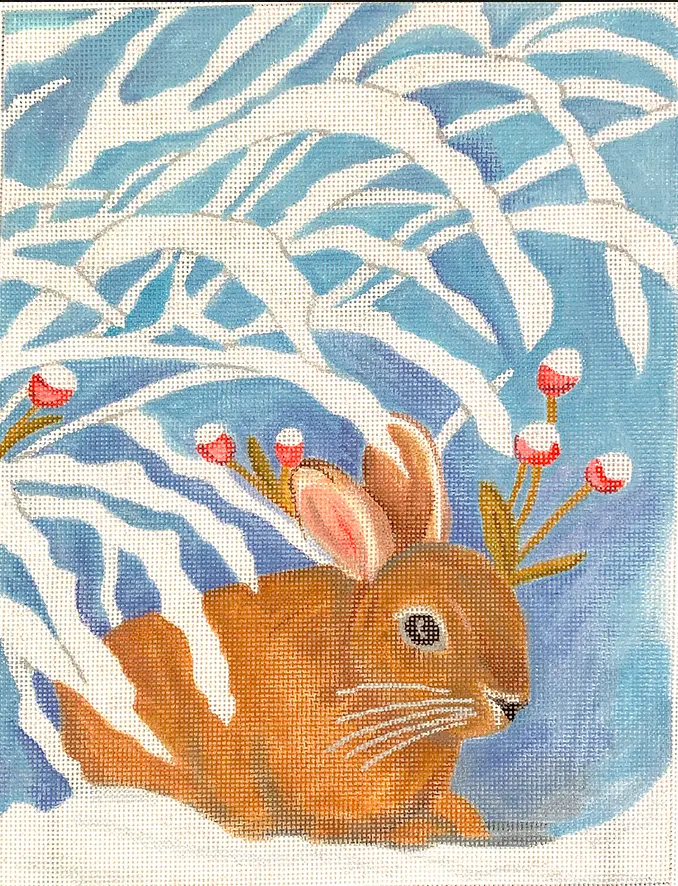 Sss-Pl-01 Winter Bunny With Red Berries 1