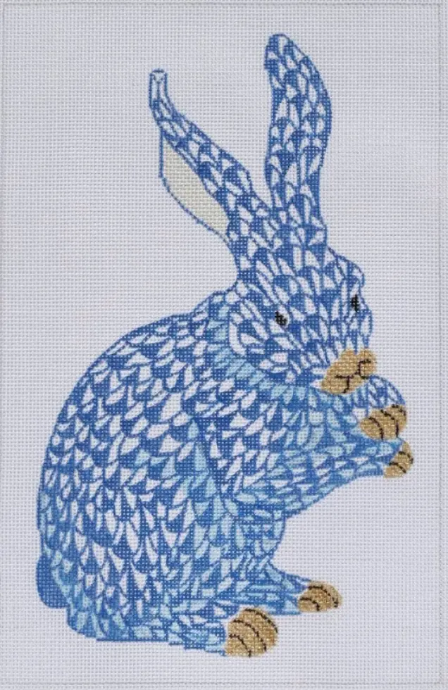 Sst-30 Fishnet Standing Bunny - Blue 1