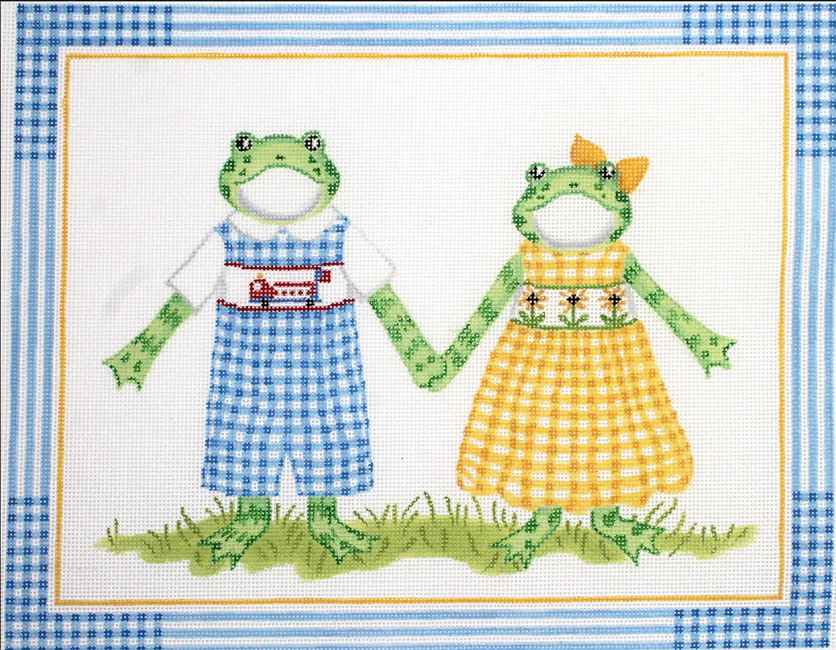 Kr-Pl-06 Boy And Girl Gingham Frogs 1