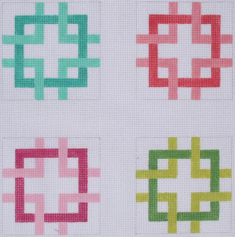 Co4-41 Bright Interlocking Square Coasters 1