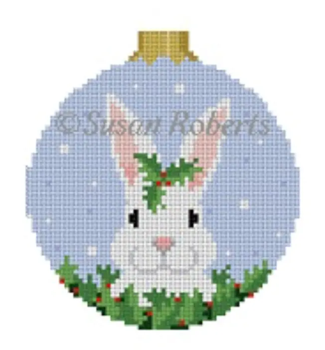7266 White Rabbit In Holly 1