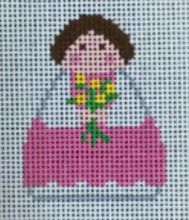 Si165-49 Pink Angel With Flowers 1