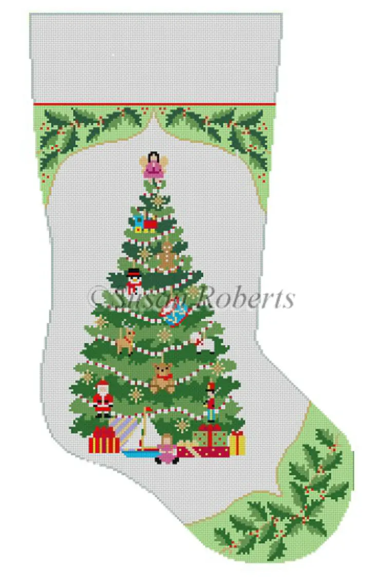 3215 Holly Toy Tree Stocking 1