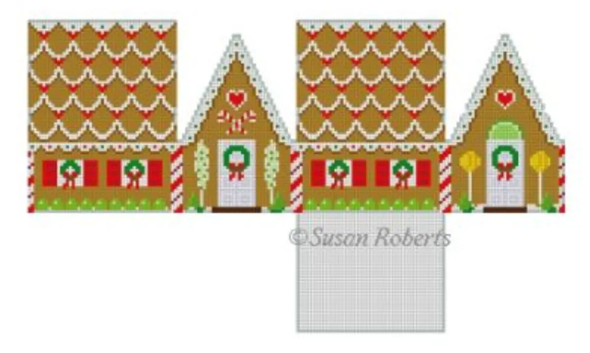 6262 Scallop Hearts 3D Gingerbread House 1