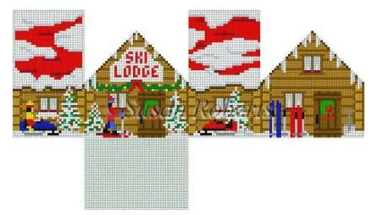 5504-18 Ski Lodge 3D Mini House 1