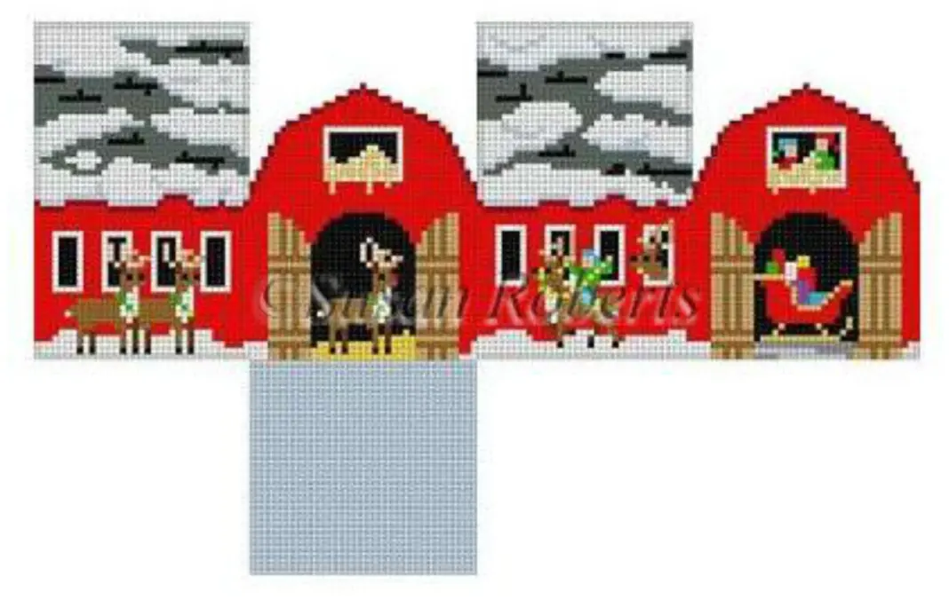 5505-18 Reindeer Barn 3D Mini House 1