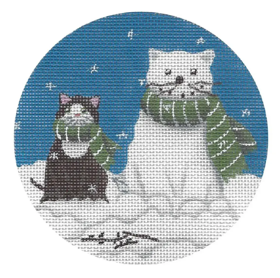 Gd-Xo04 Black Cat With Cat Snowman 1