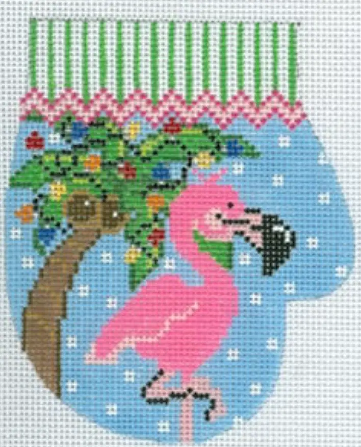 Xo-147Z Flamingo Christmas Mitten 1