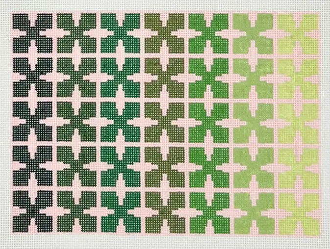 Md-110.03 Geo Floral - Green And Pink 1