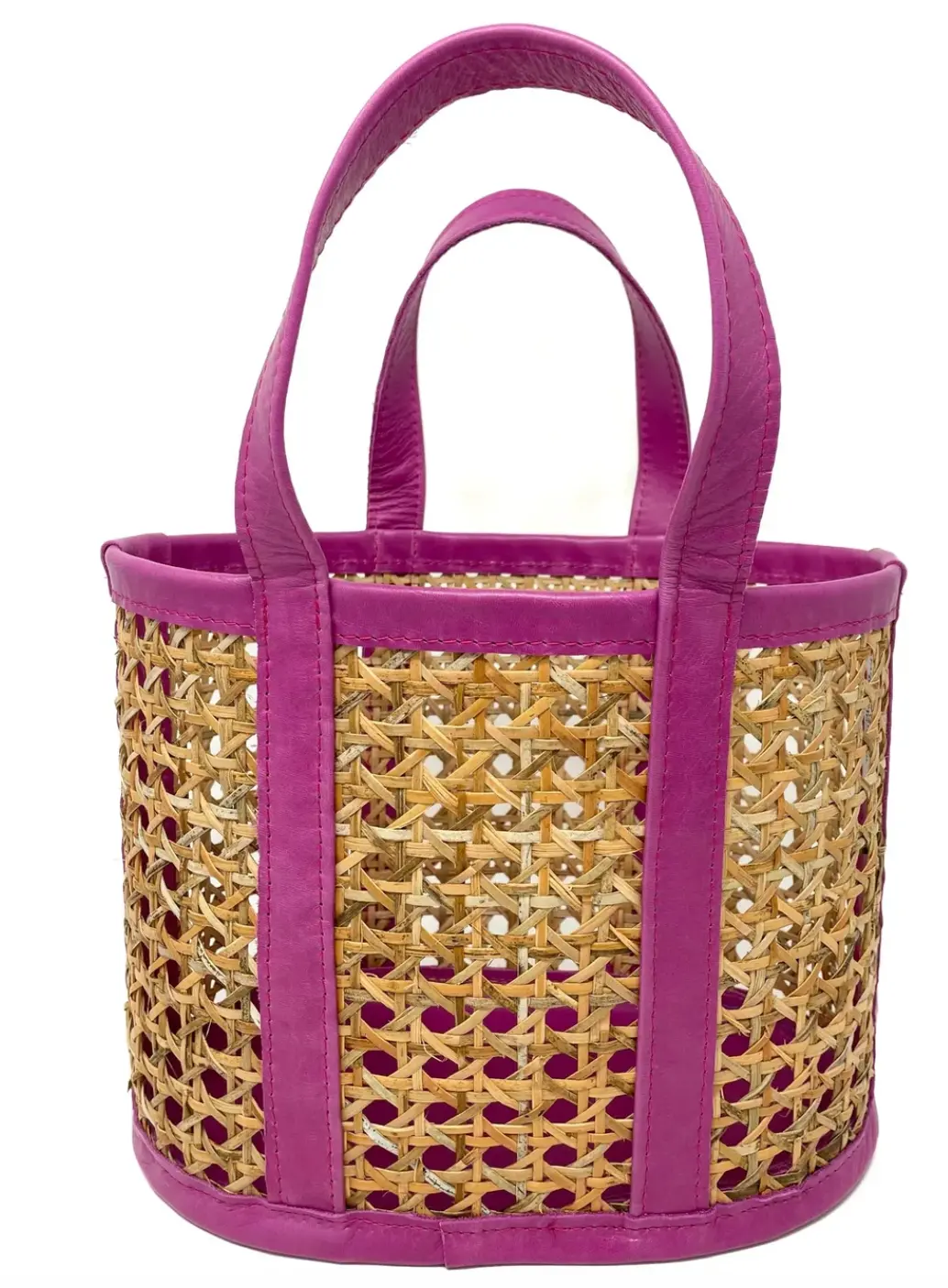 Kailani Cane And Leather Mini Tote 1