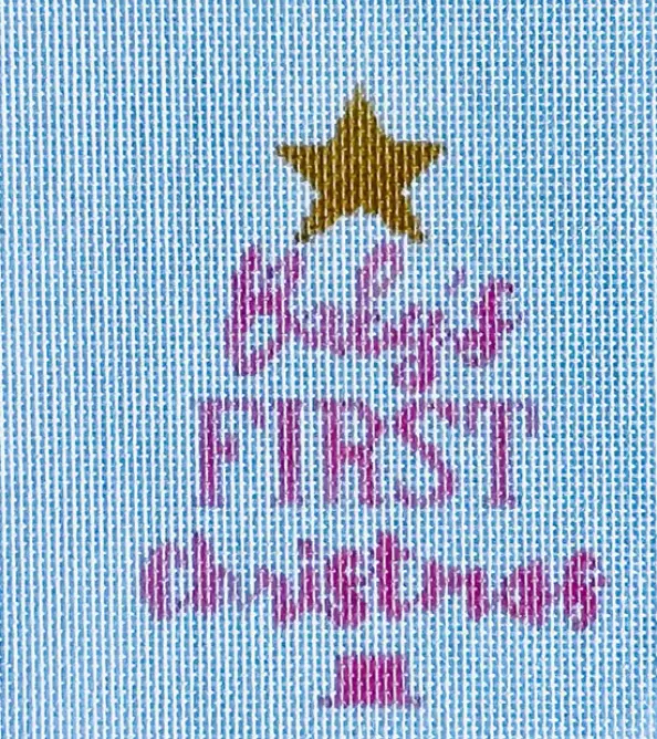 Zs-23.2 Baby's First Christmas Tree - Pink 1