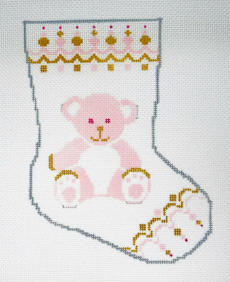 Bs55 Pink Bear Mini Stocking 1