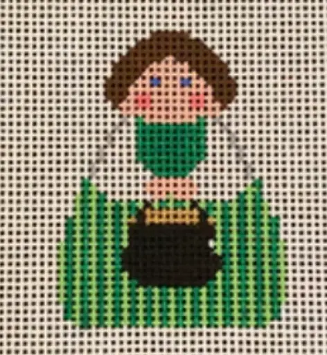 Si165-40 Green Angel With Pot Of Gold 1