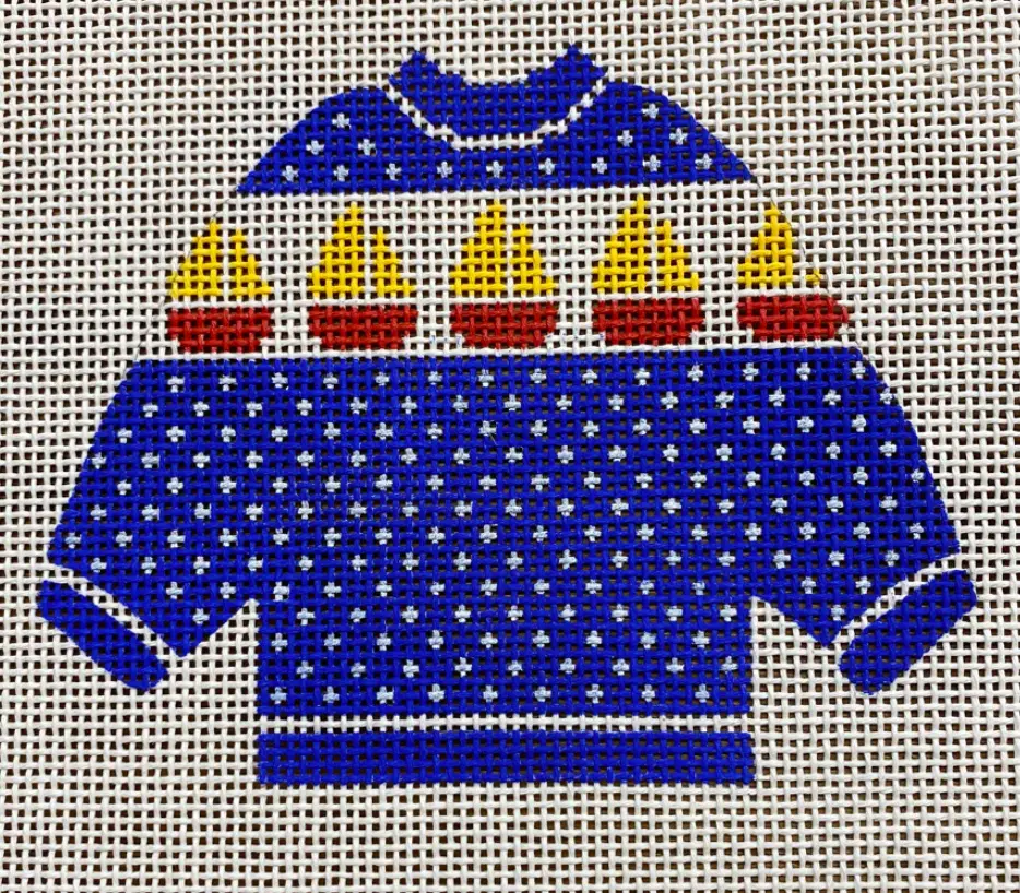 Si1-17 Sailboats Pullover Sweater 1