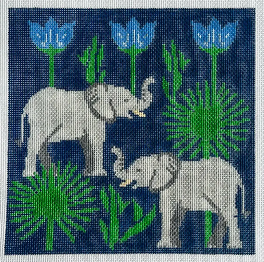 Kcd4495 Elephants With Palms 1