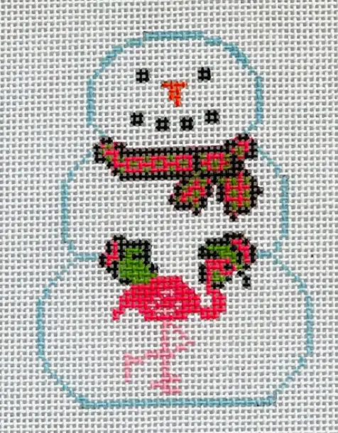 Kcd1405 Snowman With Flamingo 1