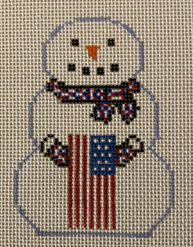 Kcd1418 Snowman With Flag 1