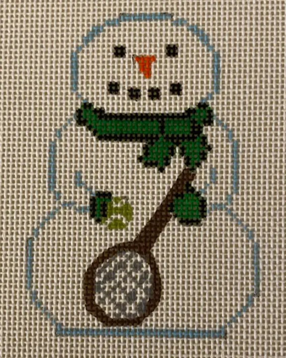 Kcd1411 Snowman With Tennis Racket 1