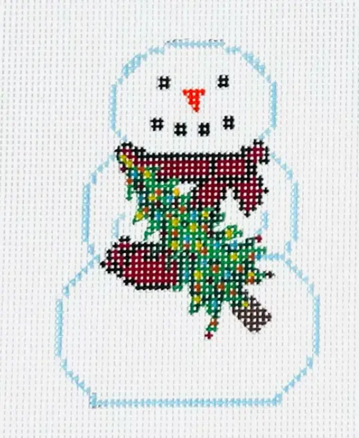 Kcd1478 Snowman With Christmas Tree 1