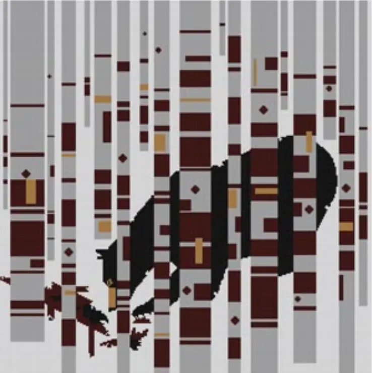 Ch-B010 Bear In Birches 1