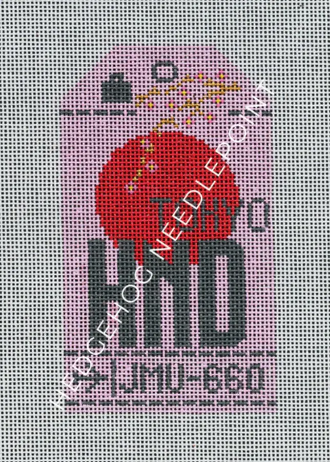 Hn Hnd Tokyo Haneda Retro Travel Tag 1