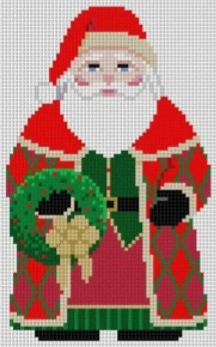 1239F Santa With Wreath 1