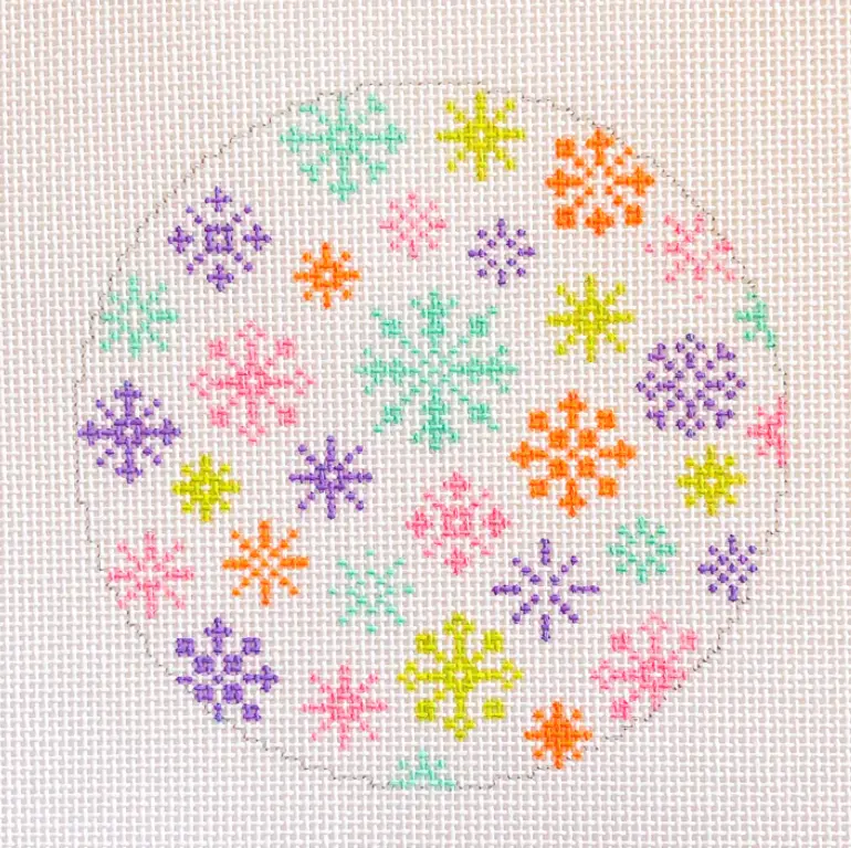 Srd-83W Scattered Snowflakes - White 1