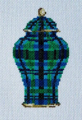 Kcd1943 Black Watch Plaid Ginger Jar 1