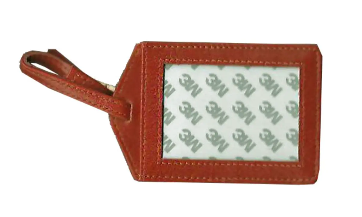 Llt Leather Luggage Tag - Burnt Orange 1