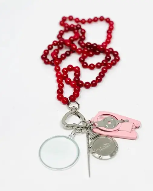 Up Up Gemstone Chatelaine With Tools - Berry Cherry 1
