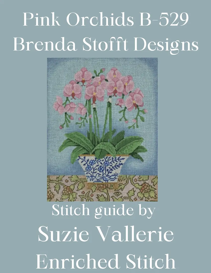 B-529 Pink Orchids Stitch Guide 1