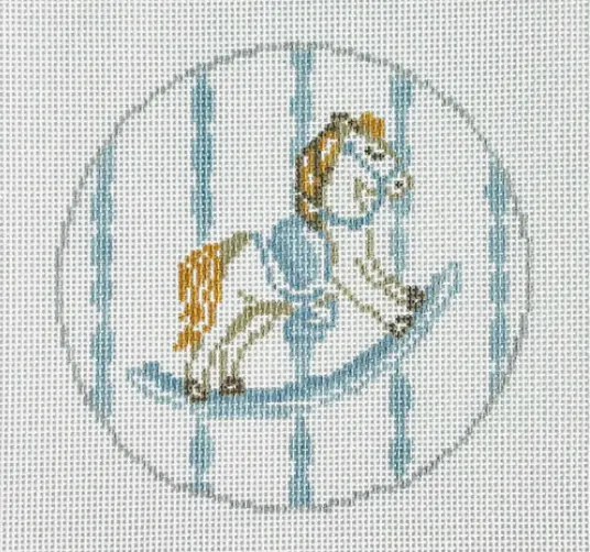 Kcd2494 Blue Rocking Horse 1