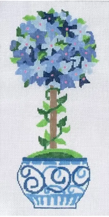 14F Blue Hydrangea Topiary 1