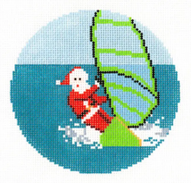 Aok01 Sporty Santa - Windsurfing 1