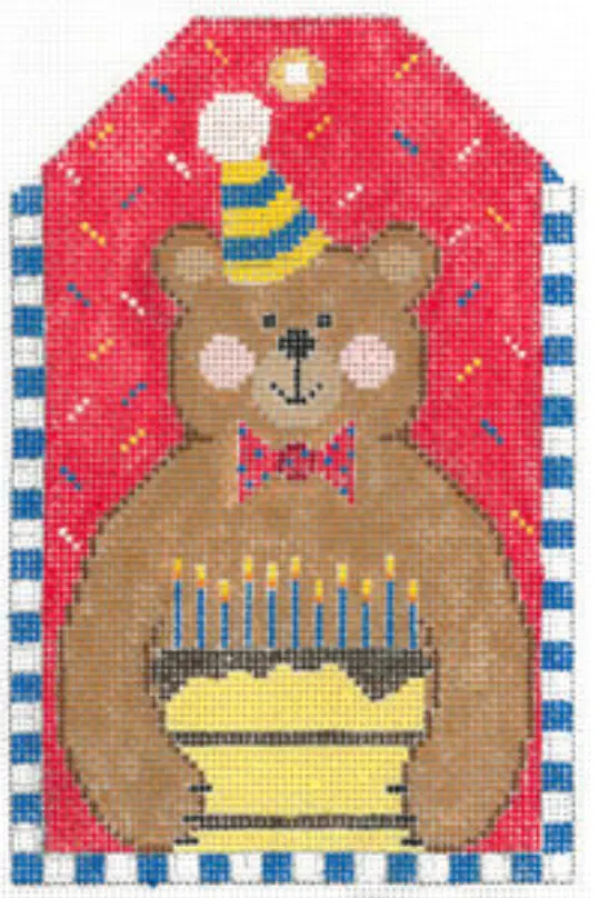 Xo-197L Birthday Bear Gift Tag 1