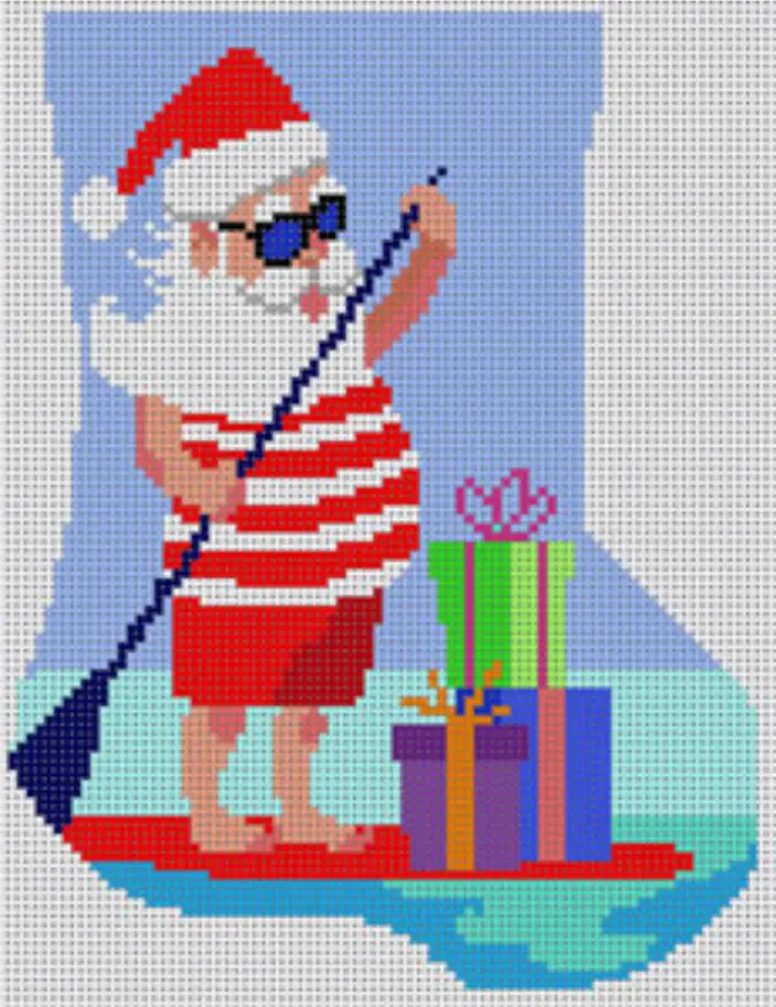 Mx-198 Beach Santa Mini Stocking 1