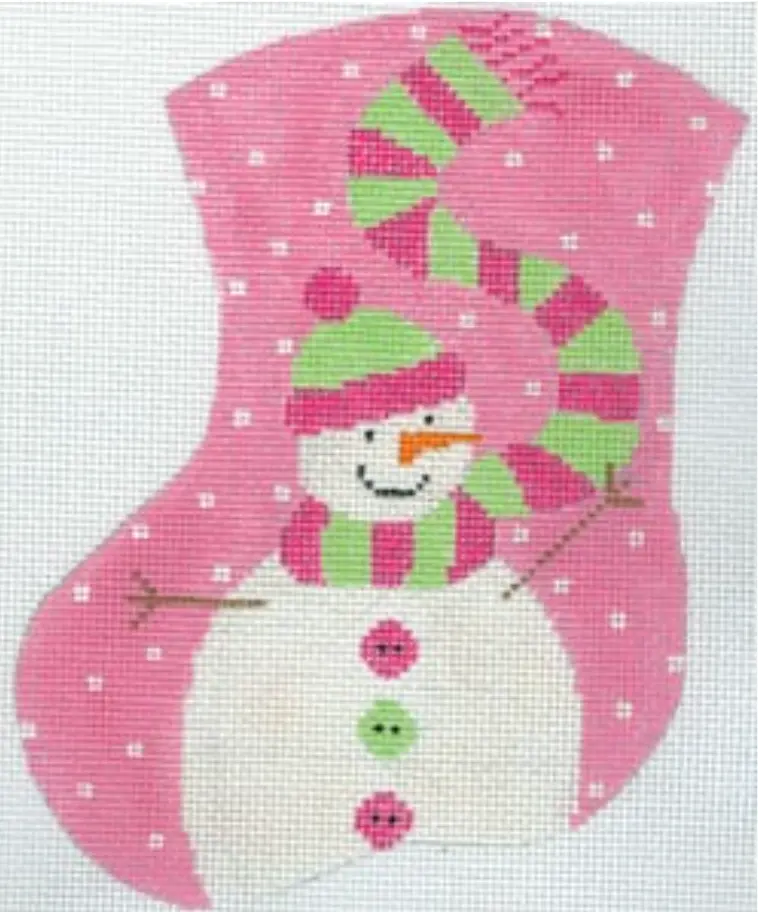 Mx-190 Pink Snow Girl Mini Stocking 1