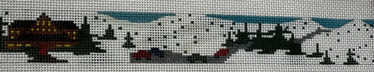 194B Winter Ski Scene Belt 1