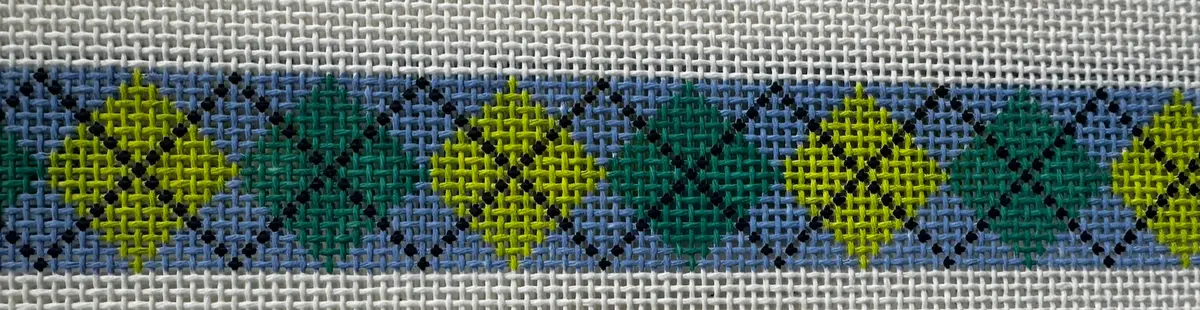 122Hh Argyle Belt - Periwinkle/Lime/Teal 1