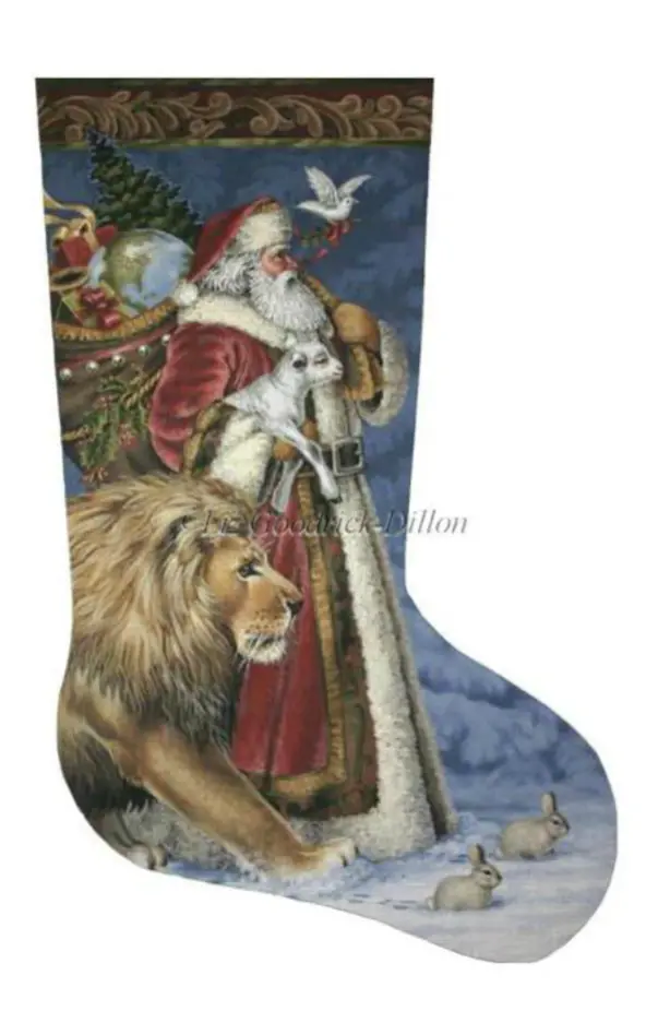 Ldaxs453 Santa Peace Stocking 1