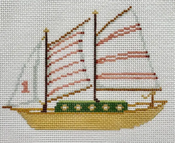 18Ss Pink Stripe Sailboat 1