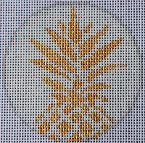 Ts055 Pineapple 3" Round - White 1