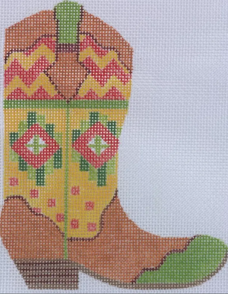Cb-07R Zigzag Southwest Cowboy Boot 1