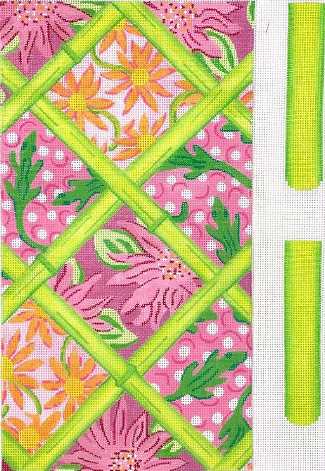 Cle-01 Lilly-Inspired Pink Patchwork Envelope Clutch 1