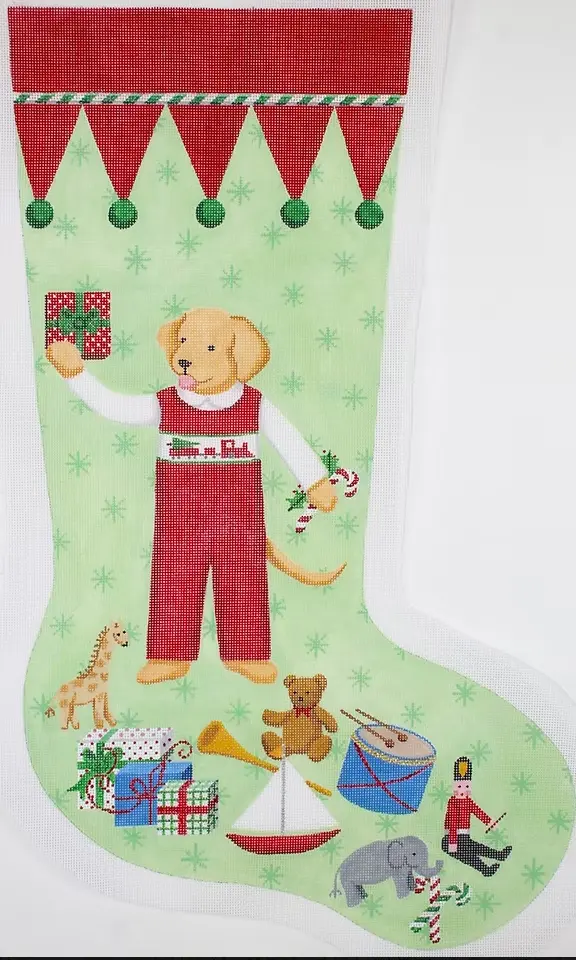 Kr-Stk-01 Boy Dog Stocking 1