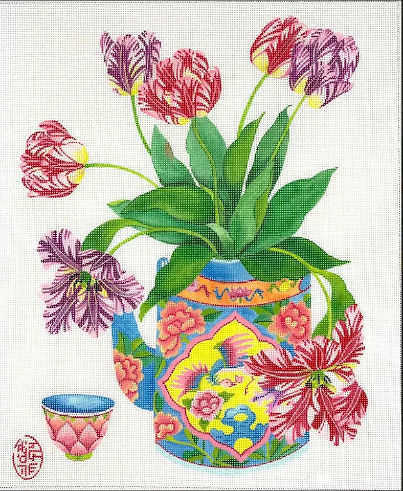 Gm-Pl-08 Tulips In Teapot 1