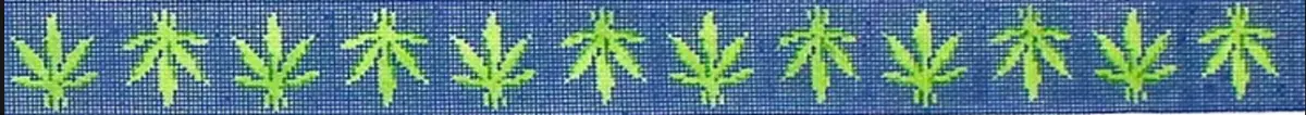 Bl-421 Navy Weed Leaves Belt 1
