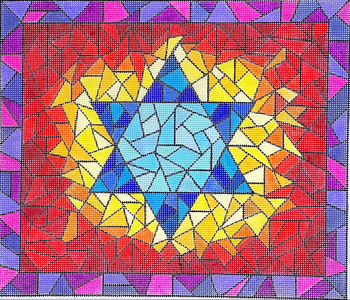 Tal-10 Stained Glass Star Of David Tallis Bag 1