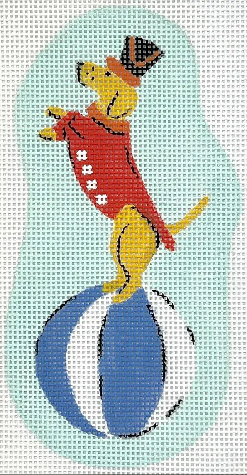 Krm-Om-02 Circus Terrier Standing On Beach Ball 1